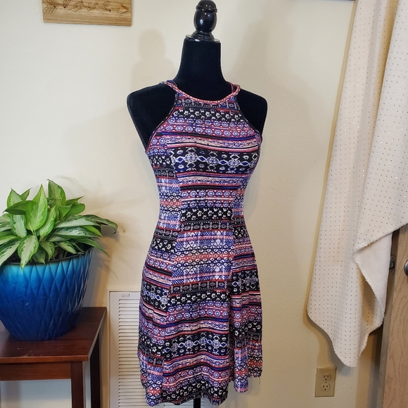 Mudd Dresses & Skirts - Mudd Multi-colored Juniors  Summer Dress, Purple, Blue, White, XS